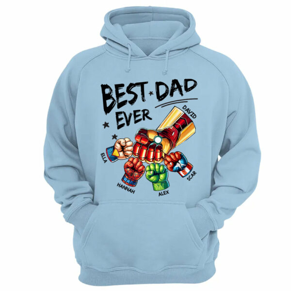 The Best Dad Ever - Family Personalized Custom Unisex T-shirt, Hoodie, Sweatshirt - Father's Day, Birthday Gift For Dad - Image 11