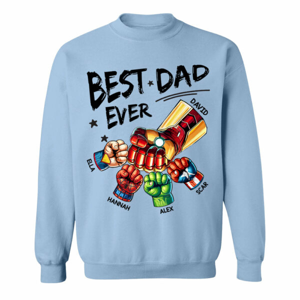 The Best Dad Ever - Family Personalized Custom Unisex T-shirt, Hoodie, Sweatshirt - Father's Day, Birthday Gift For Dad - Image 8