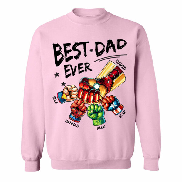 The Best Dad Ever - Family Personalized Custom Unisex T-shirt, Hoodie, Sweatshirt - Father's Day, Birthday Gift For Dad - Image 7