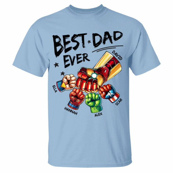 The Best Dad Ever - Family Personalized Custom Unisex T-shirt, Hoodie, Sweatshirt - Father's Day, Birthday Gift For Dad - Image 4
