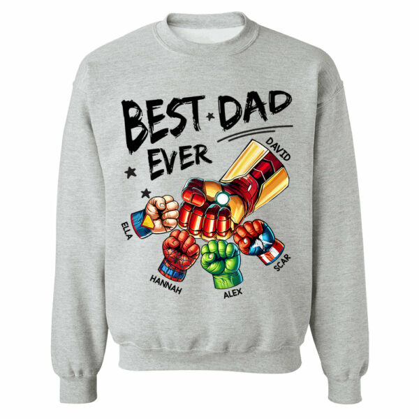 The Best Dad Ever - Family Personalized Custom Unisex T-shirt, Hoodie, Sweatshirt - Father's Day, Birthday Gift For Dad - Image 9