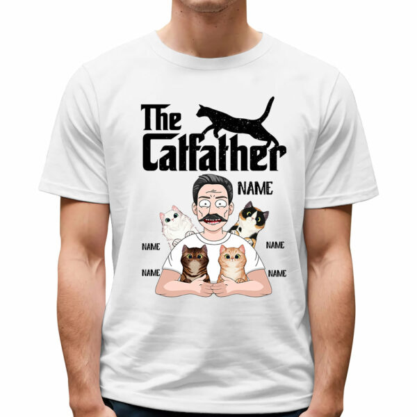 The Cat Father Personalized Shirt Cat Dad - Image 3