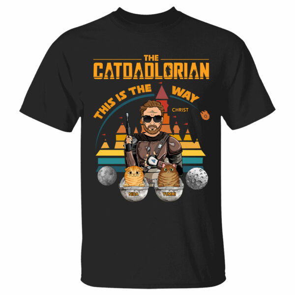 The Catdadlorian This Is The Way Personalized Shirt Gift For Cat Dad - Image 2