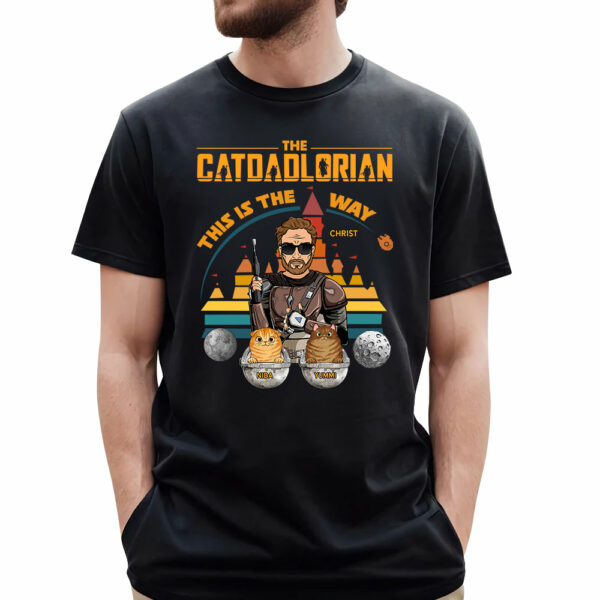 The Catdadlorian This Is The Way Personalized Shirt Gift For Cat Dad - Image 3