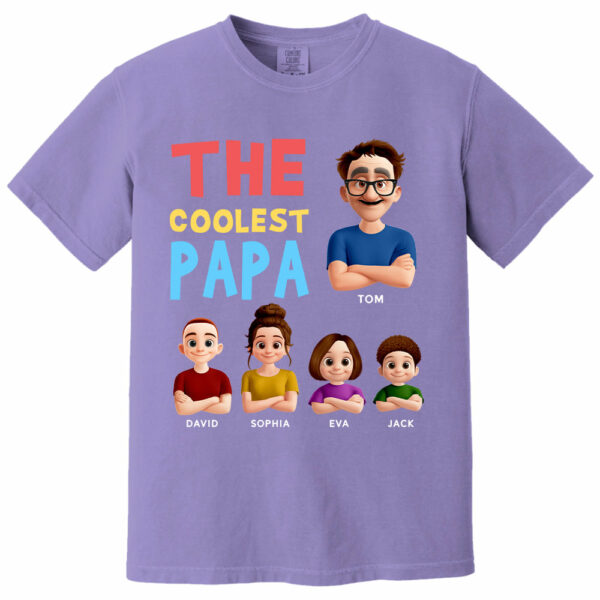 The Coolest Papa - Personalized Funny Shirt For Dad Grandpa NA04 - Image 15