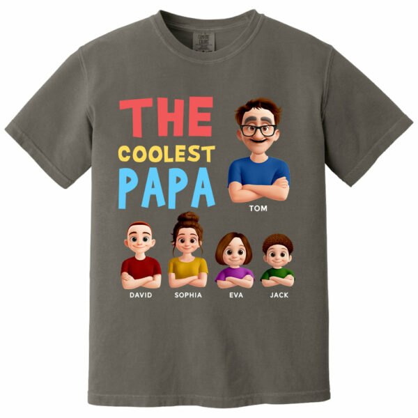 The Coolest Papa - Personalized Funny Shirt For Dad Grandpa NA04 - Image 13
