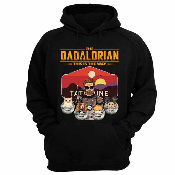 The Dadalorian - Personalized Shirt Gift For Dad Custom Nickname, Kid Pet New Version With Tatooine Sunset Shirt Gift For Dad - Image 10