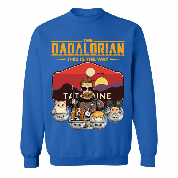The Dadalorian - Personalized Shirt Gift For Dad Custom Nickname, Kid Pet New Version With Tatooine Sunset Shirt Gift For Dad - Image 9