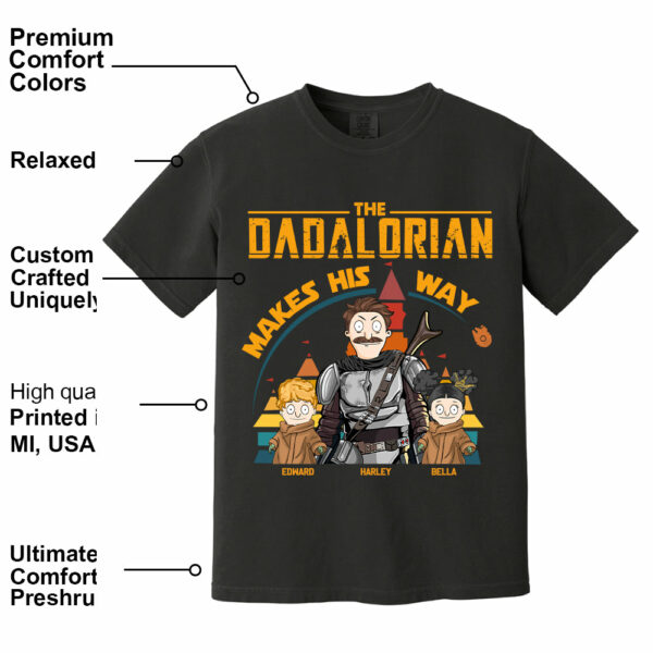 The Dadalorian Makes His Way - Personalized Shirt For Dad New Tu24 - Image 3