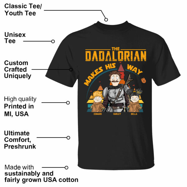 The Dadalorian Makes His Way - Personalized Shirt For Dad New Tu24 - Image 4