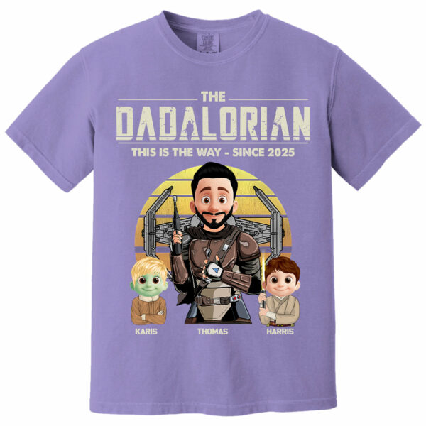 The Dadalorian Shirt, Custom Father's Day Shirt With Kid Names T1807 - Image 14