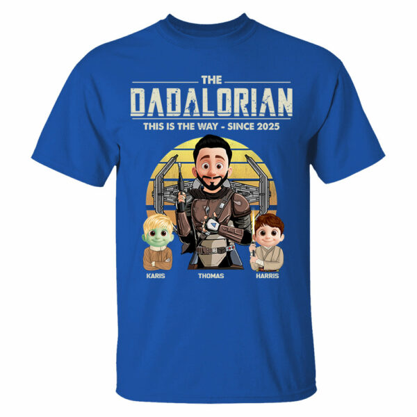The Dadalorian Shirt, Custom Father's Day Shirt With Kid Names T1807 - Image 6