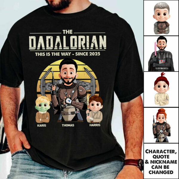 The Dadalorian Shirt, Custom Father's Day Shirt With Kid Names T1807