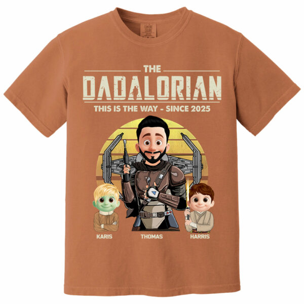 The Dadalorian Shirt, Custom Father's Day Shirt With Kid Names T1807 - Image 11