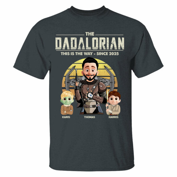 The Dadalorian Shirt, Custom Father's Day Shirt With Kid Names T1807 - Image 3
