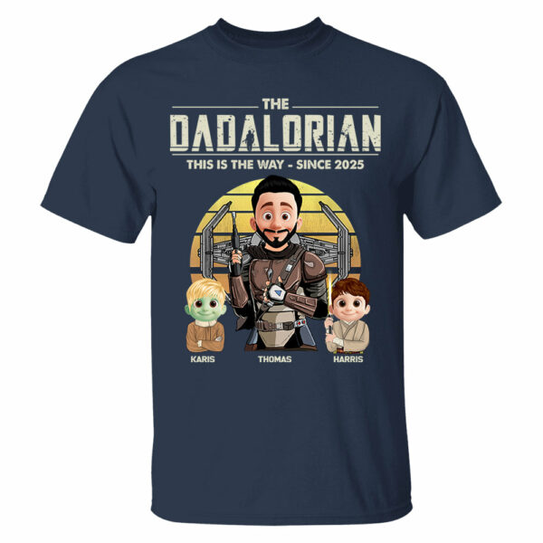 The Dadalorian Shirt, Custom Father's Day Shirt With Kid Names T1807 - Image 4