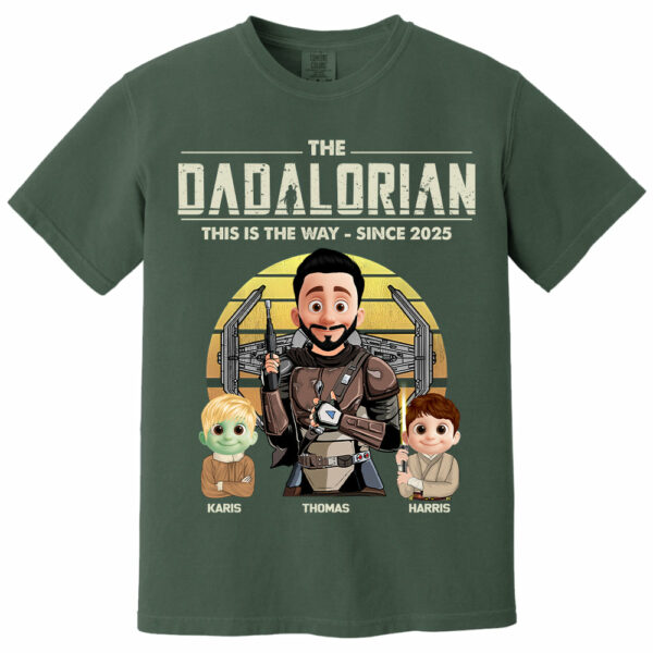 The Dadalorian Shirt, Custom Father's Day Shirt With Kid Names T1807 - Image 13