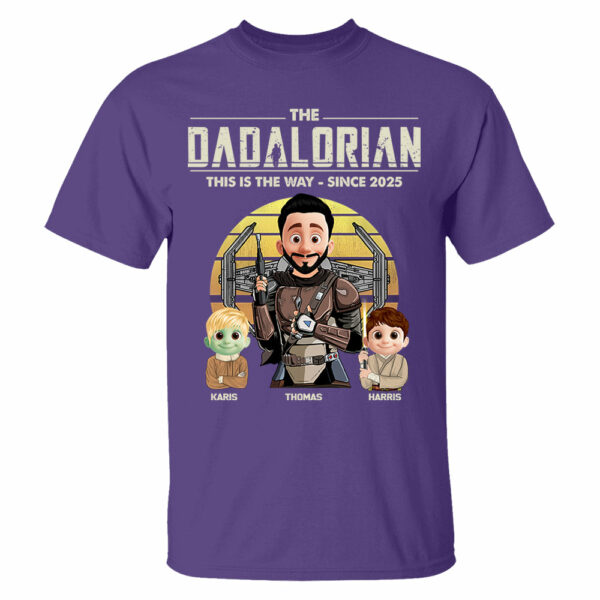 The Dadalorian Shirt, Custom Father's Day Shirt With Kid Names T1807 - Image 5