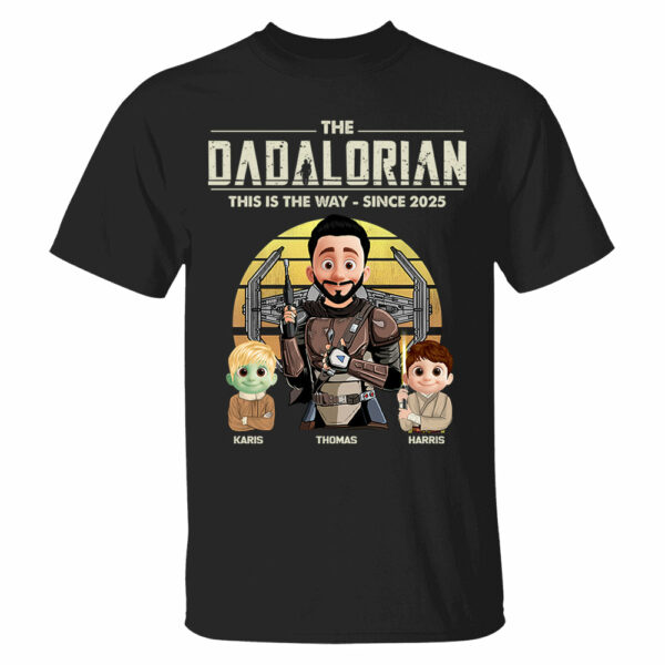 The Dadalorian Shirt, Custom Father's Day Shirt With Kid Names T1807 - Image 2