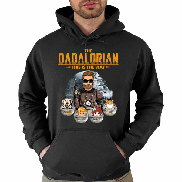 The Dadalorian This Is The Way - Custom Shirt With Kids Gift For Dad Mom - Image 4