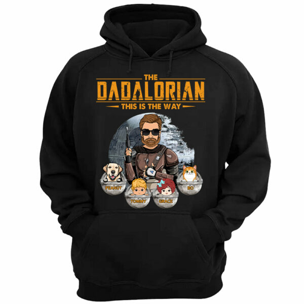 The Dadalorian This Is The Way - Custom Shirt With Kids Gift For Dad Mom - Image 3