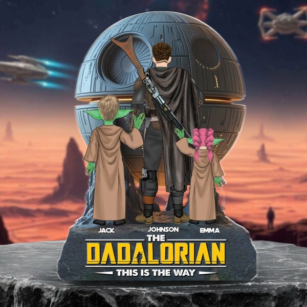 The Dadalorian This Is The Way - Personalized Acrylic Block Plaque, Father's Day Gift for Dad