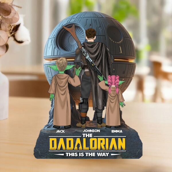 The Dadalorian This Is The Way - Personalized Acrylic Block Plaque, Father's Day Gift for Dad - Image 3