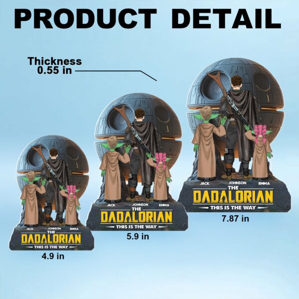 The Dadalorian This Is The Way - Personalized Acrylic Block Plaque, Father's Day Gift for Dad - Image 5