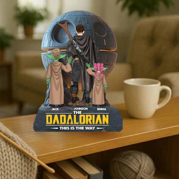 The Dadalorian This Is The Way - Personalized Acrylic Block Plaque, Father's Day Gift for Dad - Image 4