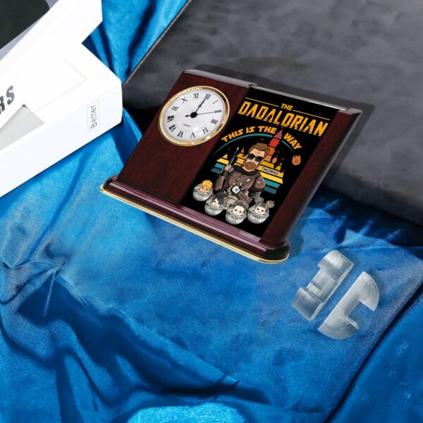 The Dadalorian This Is The Way - Personalized Acrylic Desk Clock Plaque Gift For Dad - Image 7