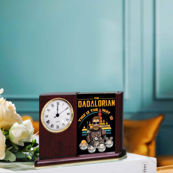 The Dadalorian This Is The Way - Personalized Acrylic Desk Clock Plaque Gift For Dad - Image 6