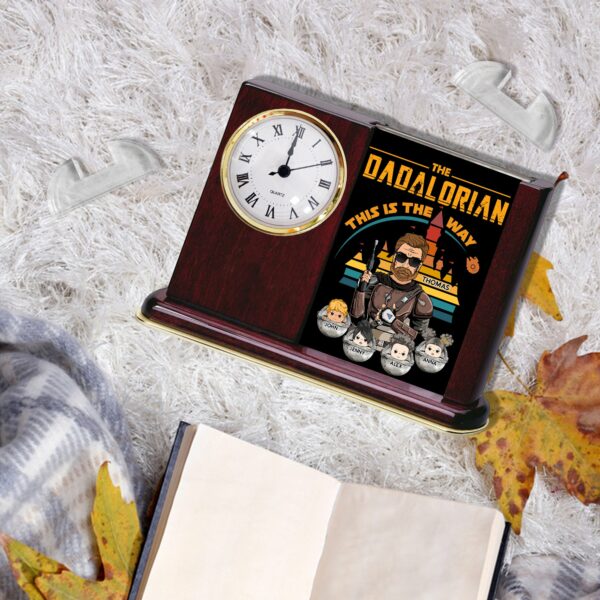The Dadalorian This Is The Way - Personalized Acrylic Desk Clock Plaque Gift For Dad - Image 8