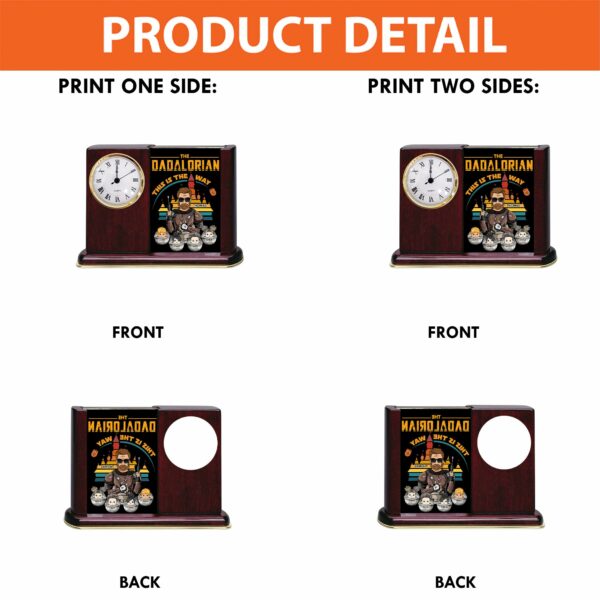 The Dadalorian This Is The Way - Personalized Acrylic Desk Clock Plaque Gift For Dad - Image 4