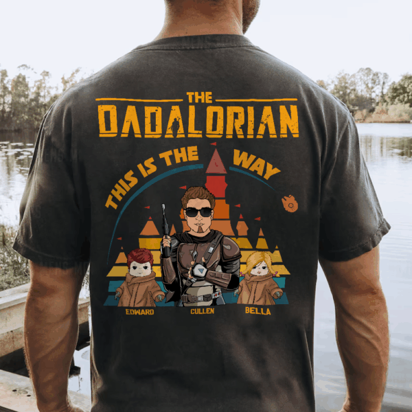 The Dadalorian This Is The Way - Personalized Back Print Shirt For Dad Mom - Image 2