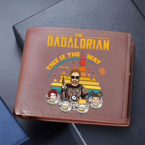 The Dadalorian This Is The Way - Personalized Leather Wallet For Dad Custom Nickname With Kids Gift - Image 6