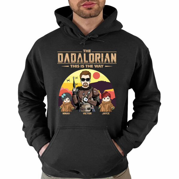 The Dadalorian This Is The Way - Personalized Shirt Custom Tatooine Background With Kids - Image 5