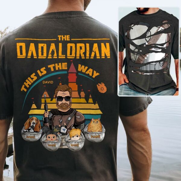 The Dadalorian This Is The Way - Personalized Shirt For Dad Custom Nickname With Kids Gift - Image 4