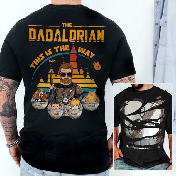 The Dadalorian This Is The Way - Personalized Shirt For Dad Custom Nickname With Kids Gift - Image 3