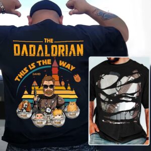 The Dadalorian This Is The Way - Personalized Shirt For Dad Custom Nickname With Kids Gift
