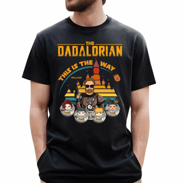 The Dadalorian This Is The Way - Personalized Shirt For Dad Custom Nickname With Kids Gift - Image 3