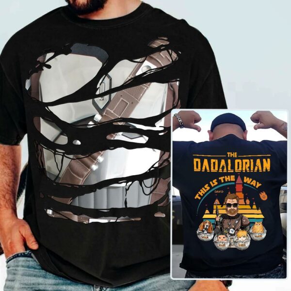 The Dadalorian This Is The Way - Personalized Shirt For Dad Custom Nickname With Kids Gift - Image 2