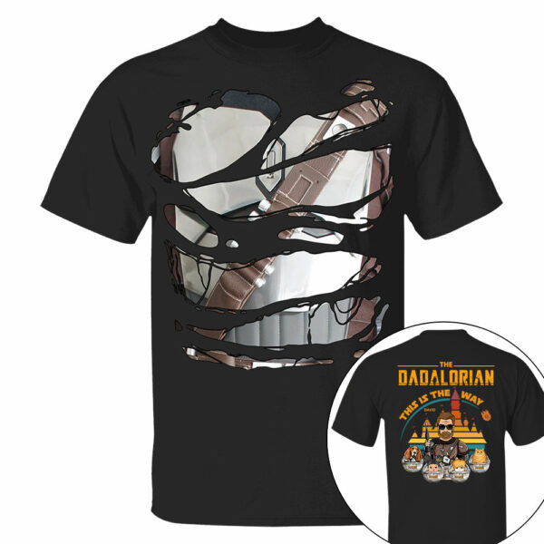 The Dadalorian This Is The Way - Personalized Shirt For Dad Custom Nickname With Kids Gift - Image 5