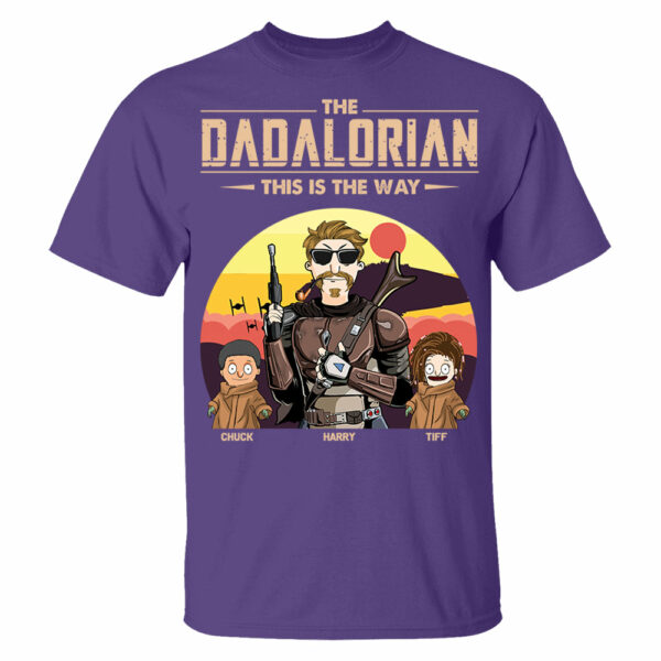 The Dadalorian This Is The Way - Personalized Shirt Tatooine Background With Kids - Image 5