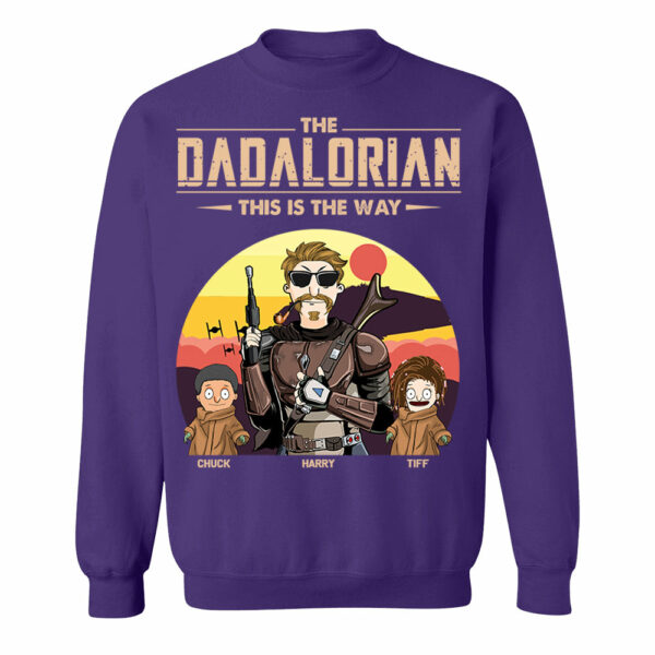 The Dadalorian This Is The Way - Personalized Shirt Tatooine Background With Kids - Image 8