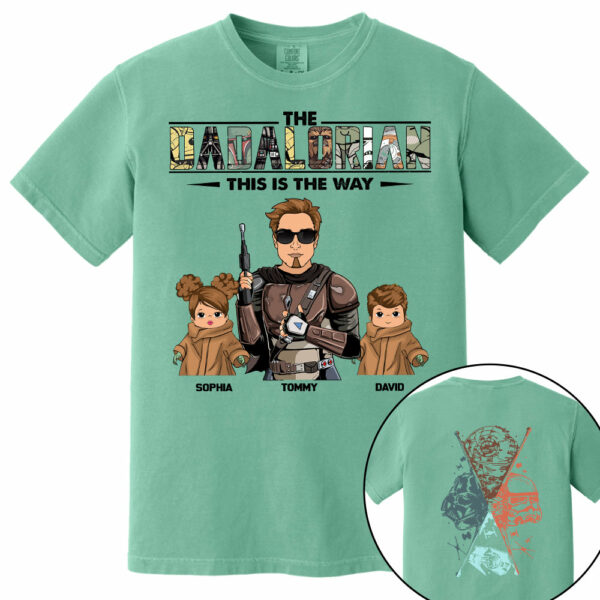 The Dadalorian This Is The Way - Personalized Two Sided T-Shirt Gift For Dad - Image 11