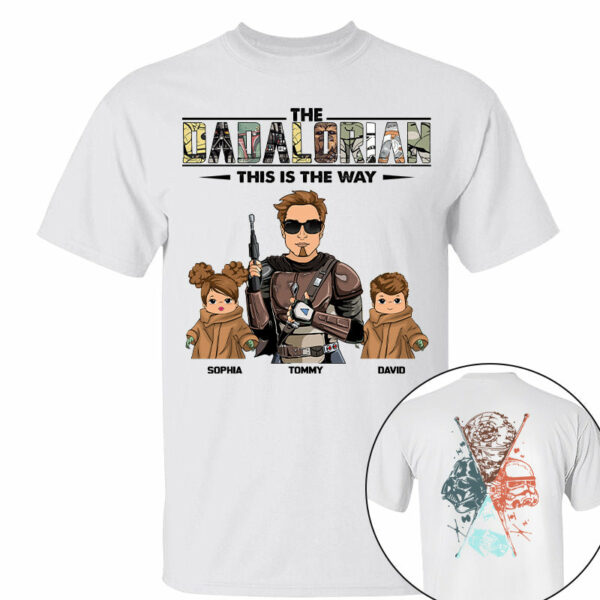 The Dadalorian This Is The Way - Personalized Two Sided T-Shirt Gift For Dad - Image 2