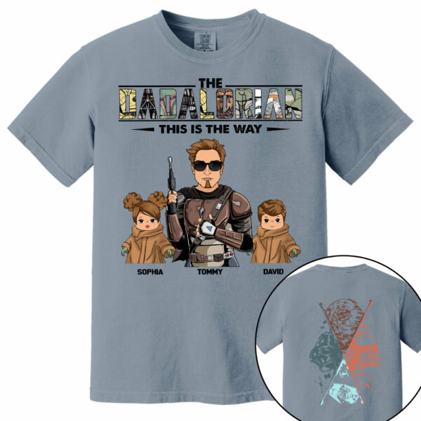 The Dadalorian This Is The Way - Personalized Two Sided T-Shirt Gift For Dad - Image 9