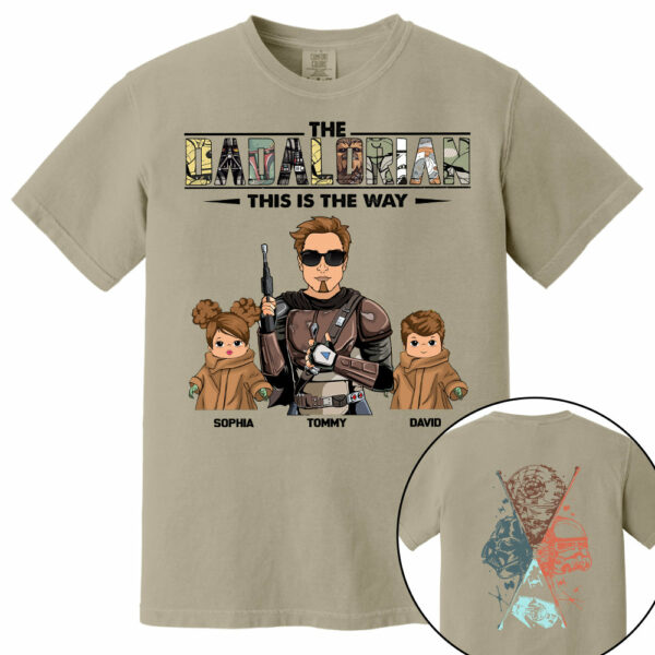 The Dadalorian This Is The Way - Personalized Two Sided T-Shirt Gift For Dad - Image 13