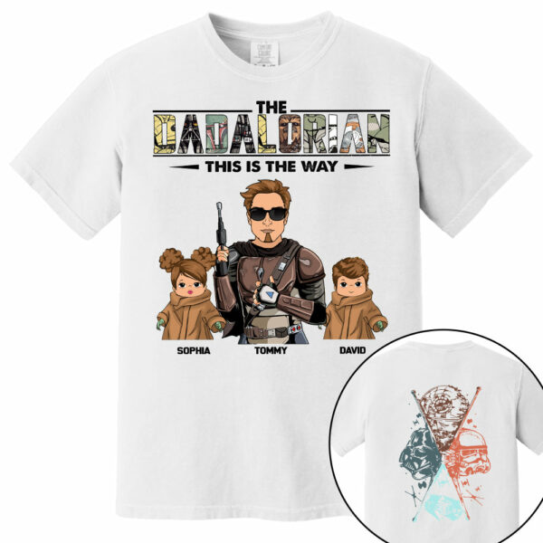 The Dadalorian This Is The Way - Personalized Two Sided T-Shirt Gift For Dad - Image 8