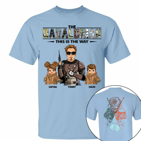 The Dadalorian This Is The Way - Personalized Two Sided T-Shirt Gift For Dad - Image 3